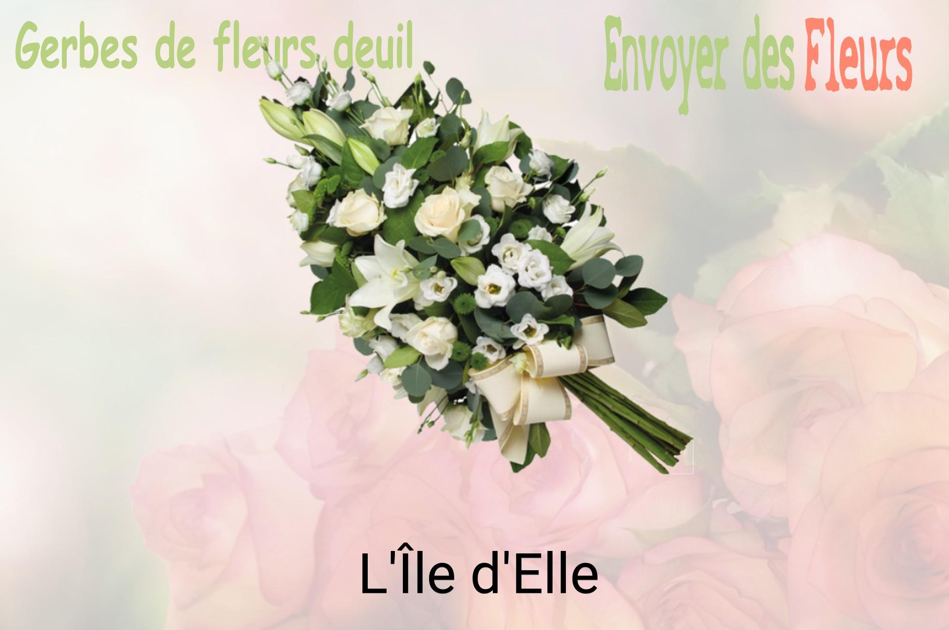 Gerbe de fleurs de deuil livrée à L'Île-d'Elle